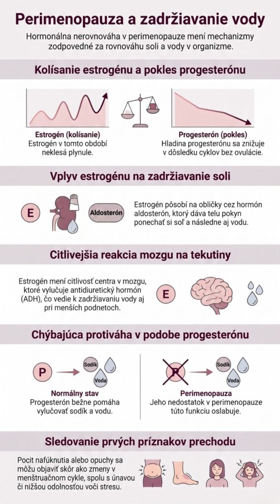 Zadržiavanie vody v tele - príčiny (infografika)